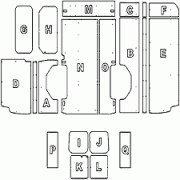 Ford Transit MWB Van Ply Lining Kit 2000 - 2014